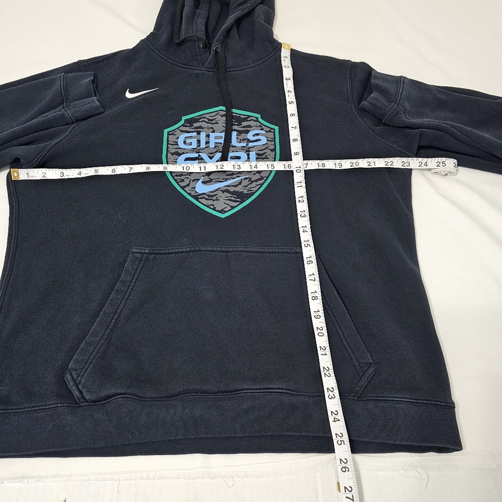 Nike Women's Rare Girls EYBL Dark Blue Graphic Hoodie Medium - Picture 2 of 5